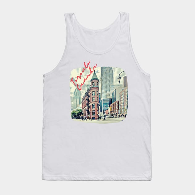 Toronto Canada Downtown Painting Tank Top by YegMark